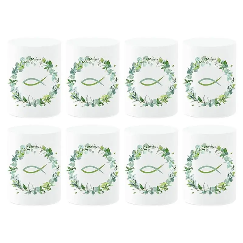 

First Communion Table Decoration 8 Pieces Baptism Table Centerpiece Decorative Lantern Cover For Table Centerpiece Spring Party