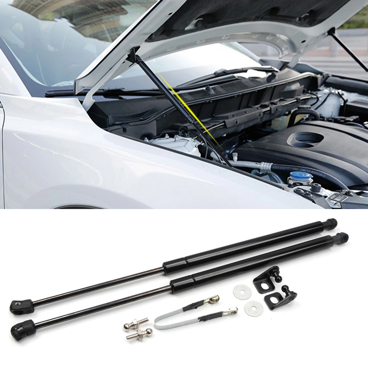 

Для Mazda CX-5 CX5 KF 2017 2018 2019 2020 2021 2022 2023 2024 Передняя опора капота из нержавеющей стали, амортизаторы, 1 комплект