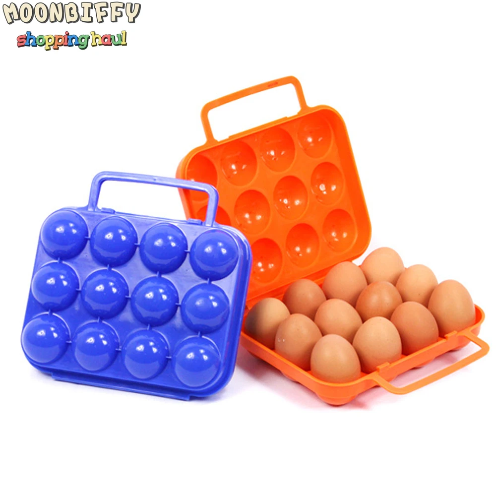 

Outdoor Camping Tableware Portable Camping Picnic BBQ Egg Box Container Egg Storage Boxes Travel Kitchen Utensils Camping Gear