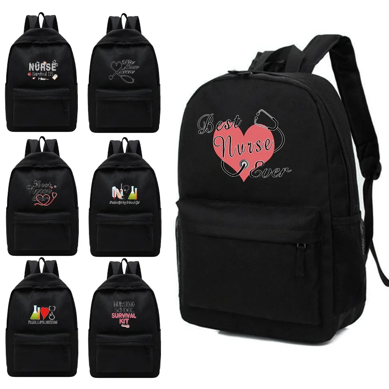

Unisex Shoulder Backpack Casual Hiking Travel Laptop Backpack Outdoor Sport School Bag Nurse Print Large Capacity Rucksack 2023