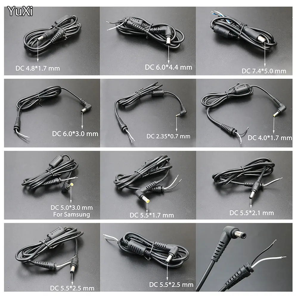 

Laptop Power DC 5.5*2.5 2.1 4.8*1.7 7.4*5.0 5.0*1.7MM Connector Jack DC Plug Adapter Charger Cable for Asus Lenovo Samsung HP