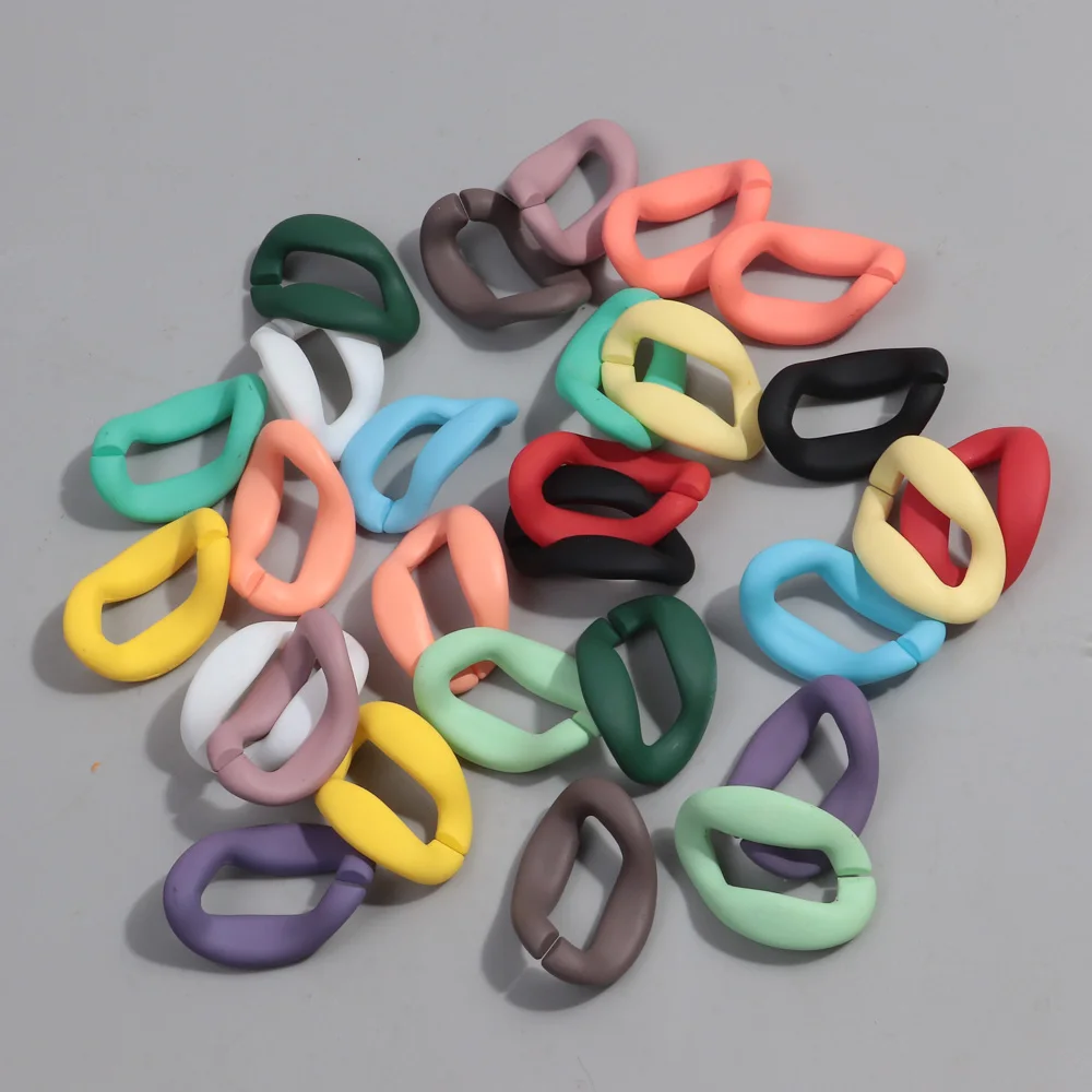 10 шт. акриловые бусины для браслета овальной цепи 38 х26 мм