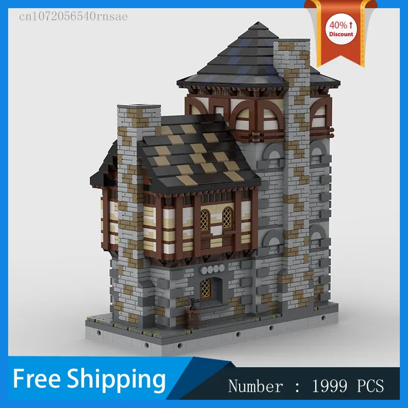 Строительный блок MOC средневековый дом модульная модель сборка игрушек сделай