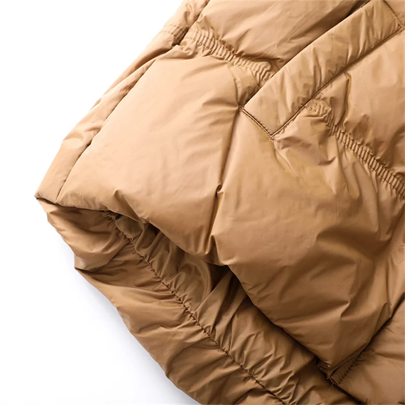 Женский пуховой жилет оверсайз теплая Толстая парка на белом утином пуху