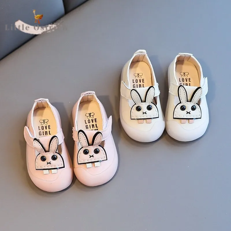 

Newborn Baby Girl Boy Cartoon Rabbit Artificial PU Shoes Toddler Child First Walker Spring Summer Shoes Anti-slip Baby Shoes