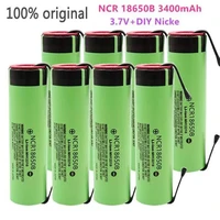 100 original ncr18650b 3400mah battery 3 7v rechargeable li ion 3 7v 18650 battery 3400mahdiy nickefree shipping