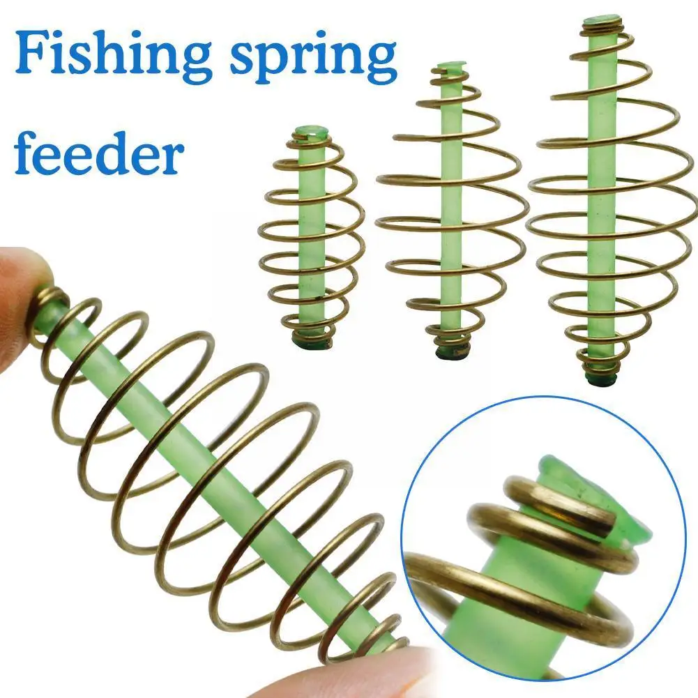 

20pcs/lot Carp Fishing Spring Feeder Fishing Bait Cage For Fishing Fresh Saltwater Inline Method Feeder 3 Sizes X9L9