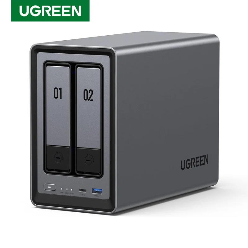 Фото Сетевое хранилище UGREEN NASync DXP2800 с 2 отсеками для дисков, процессор N100 Quad Core, 4K, 8 ГБ оперативной памяти DDR5 (без дисков) №2
