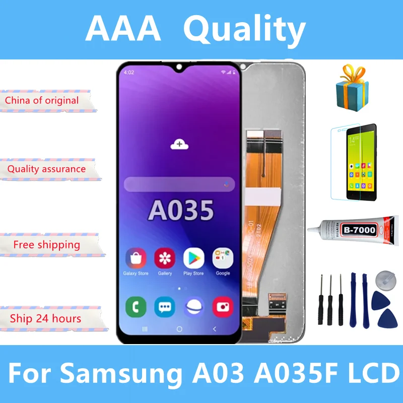

6.5";Original For Samsung Galaxy A03 A035 LCD Display Touch Screen with Frame Digitizer Assembly SM-A035F/DS A035M A035F Display