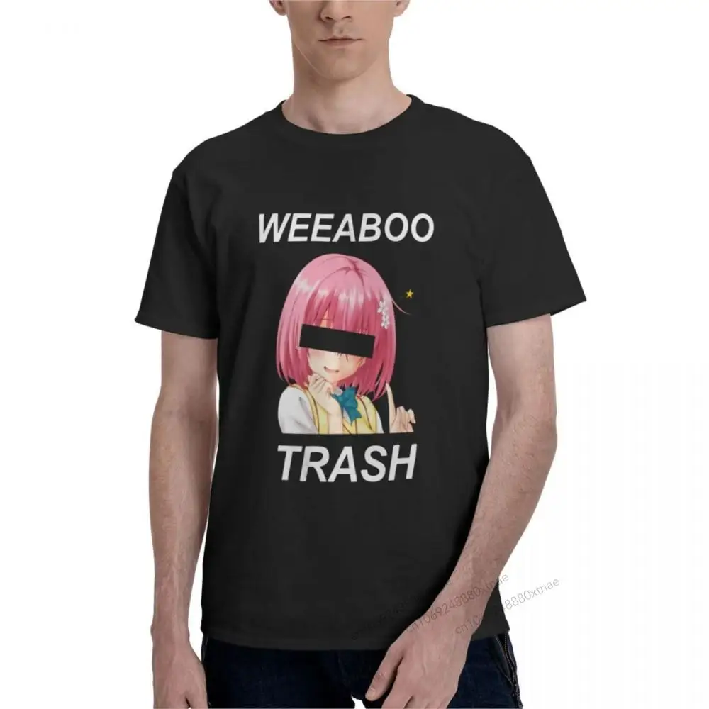 

Weeaboo Trash Classic hentai anime Men's Crazy Tees ahegao Short Sleeve O Neck T-Shirt 100% Cotton Printed Clothing