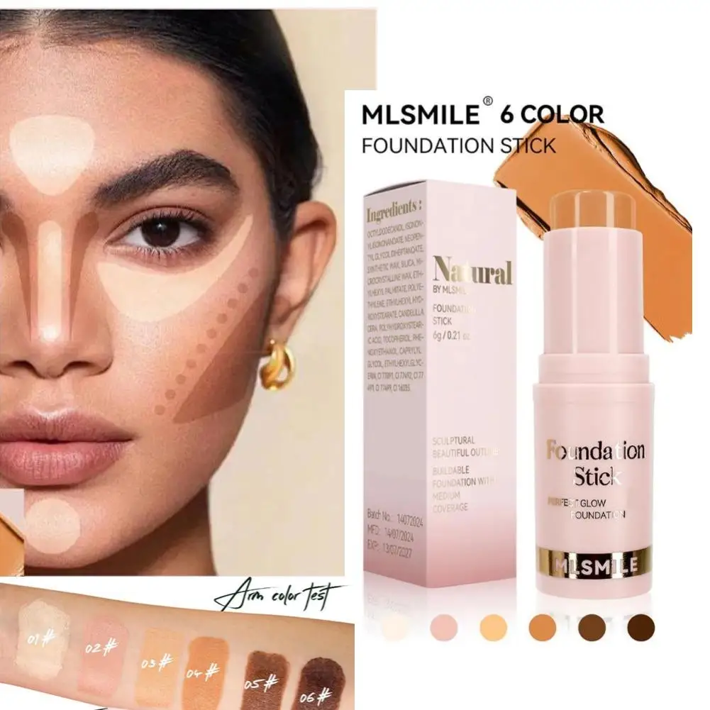 Основа для пудры 6 цветов эффективный консилер водостойкая контурная палочка
