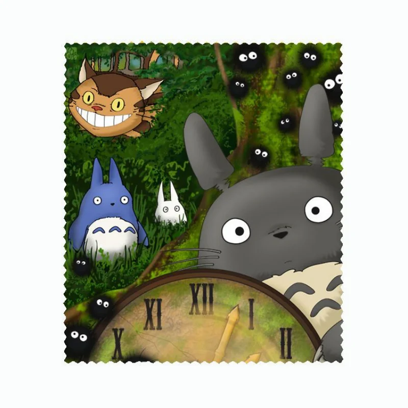 Милая салфетка для очков Totoro Аниме Миядзаки Хаяо квадратная фотолинза ткань