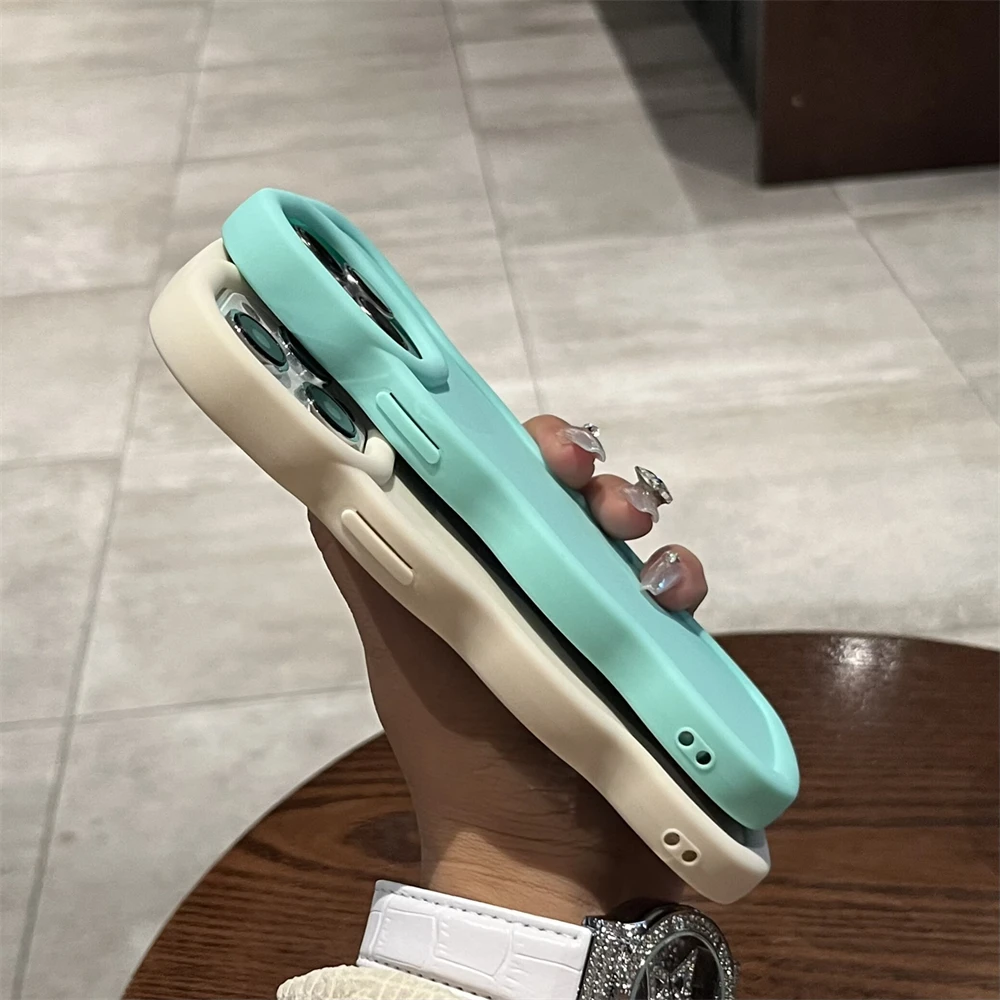 Волнистая рамка с большим любовным сердцем мягкая фоторамка для Realme 2 5 10 11 12 Pro Plus