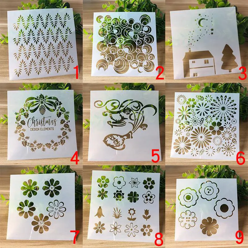 

Love Heart Flowers Handmade DIY Painting Template Card Hollow Template Art Hand Copy Cake Decorating