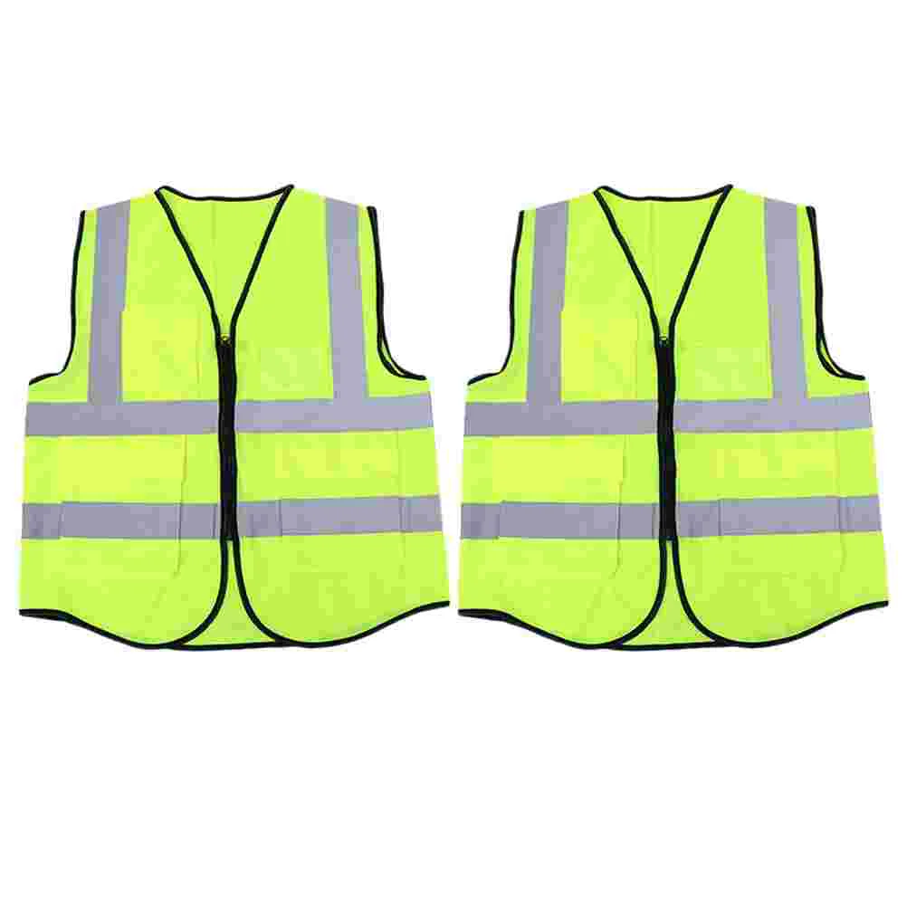 

High Visibility Reflective Safety Vest with Multiple Pockets for Night Workers and Bikers