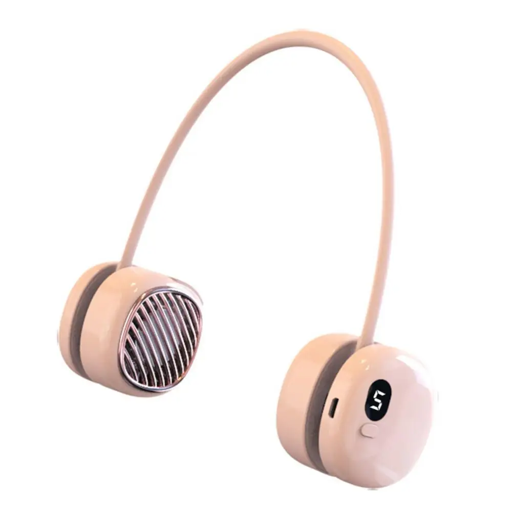 

Вентиляторы на шею без листьев, большая емкость, Usb-зарядка, горизонтальный дизайн из волокна, низкий уровень шума, беззвучное охлаждение на шею