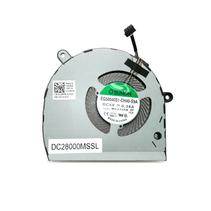 Новый кулер для охлаждения процессора ноутбука Dell latitude 5500 Precision 3540 CN-01GM4N 1GM4N