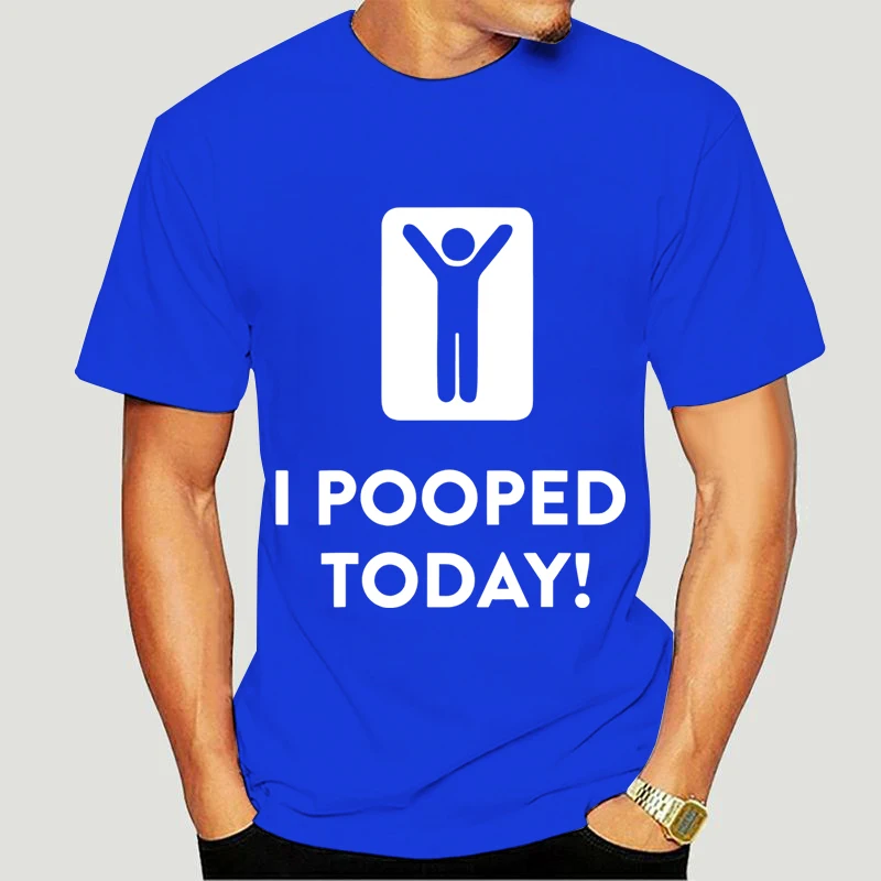 Футболка мужская оверсайз с забавным принтом I Pooped Today