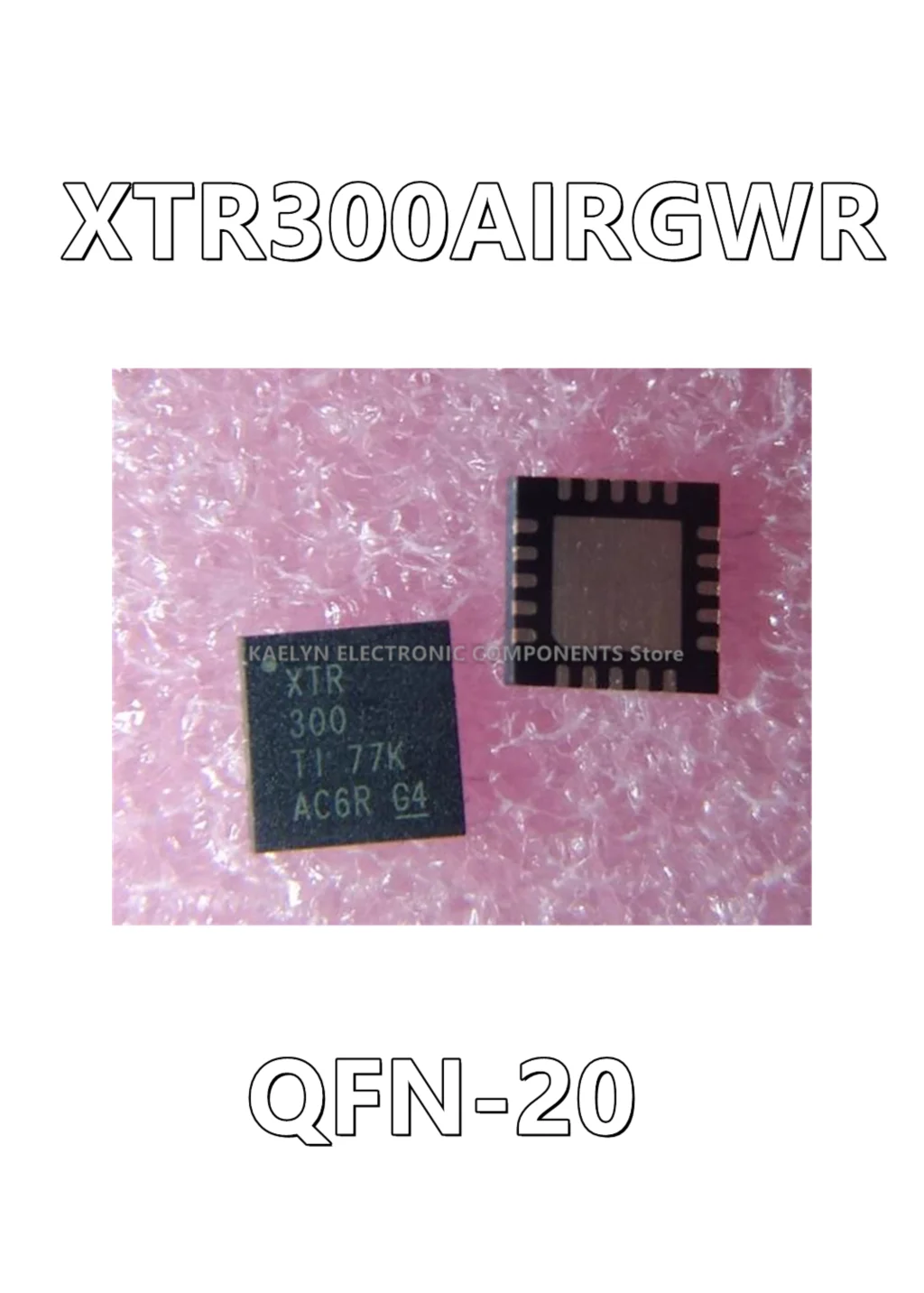 

5 шт./партия XTR300AIRGWR XTR300 XTR300AI IC ANLG CURR/VOLT OUT DVR 20vqfn