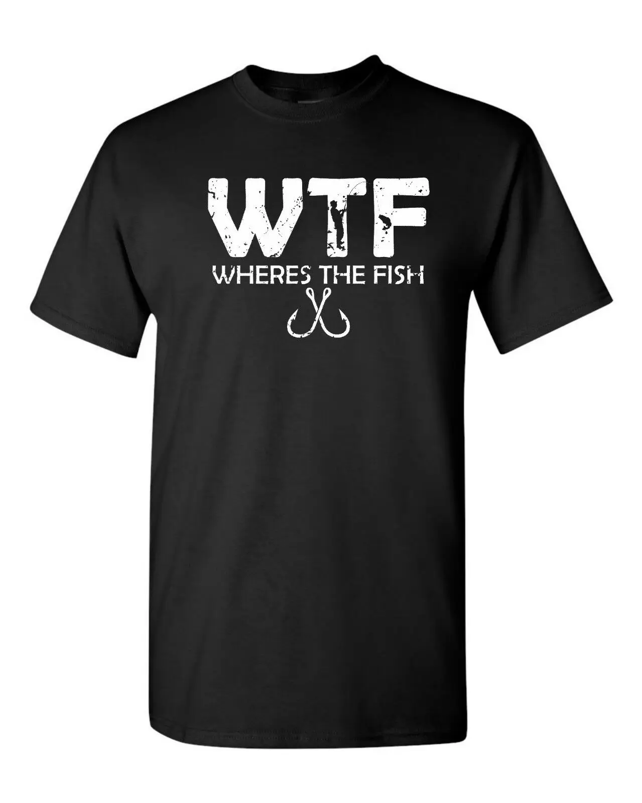 

WTF Wheres the Fish Funny Fishing Men's Tee Shirt 358