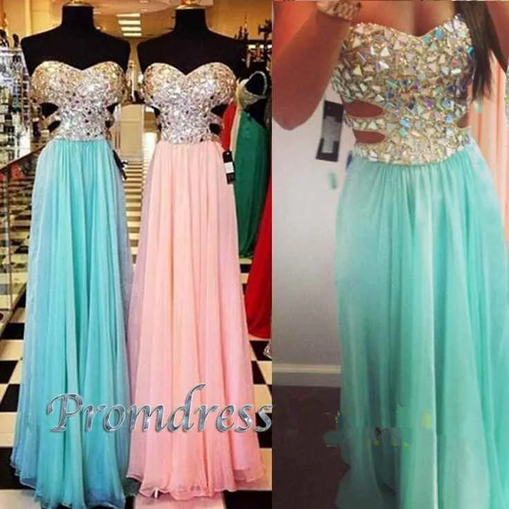 

Real Sample Arrival Strapless Sweetheart crystal Beading Best Selling Sexy backless Long Prom gown 2018 bridesmaid dresses