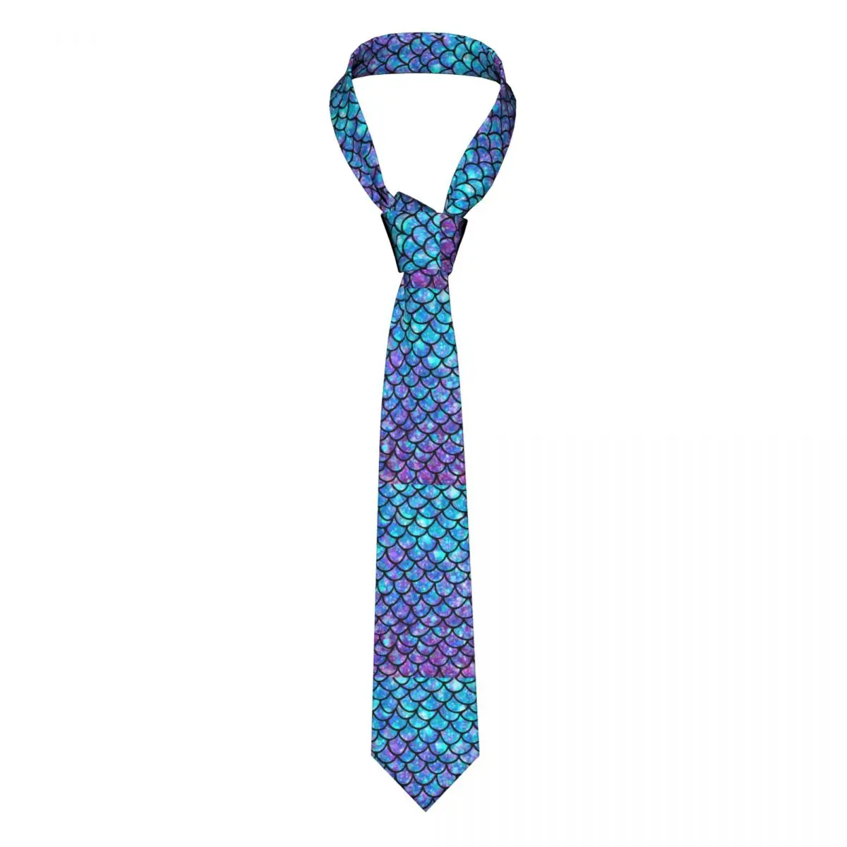 

Русалка весы Галстук Фиолетовый синий всплеск абстрактные Свадебные 8 см шеи галстуки для мужчин аксессуары рубашка шаблон галстук