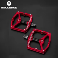 rockbros bike pedal aluminum alloy non slip high strength carbon fiber seal bearing widened dustproof pedal bicycle accessories