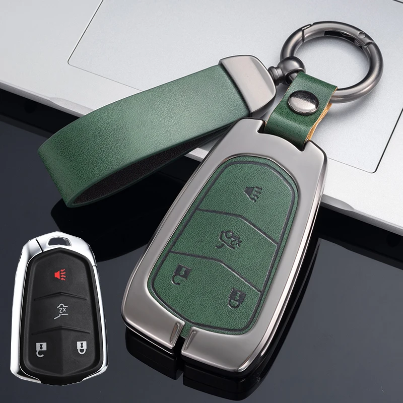 

Zinc Alloy Car Key Case Cover Fob Shell for Cadillac ATS CT6 CTS DTS XT5 Escalade ESV SRX STS XTS ELR 2014 - 2018