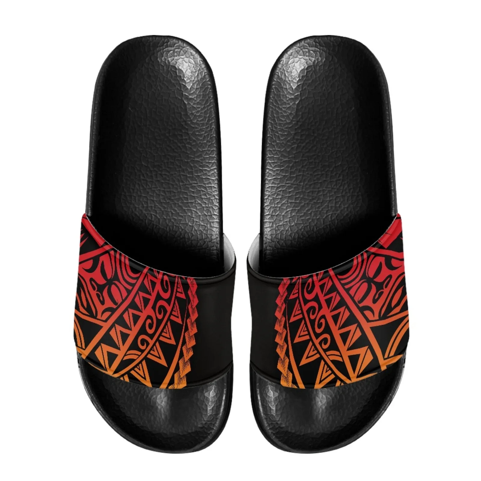 

Polynesian Tribal Samoan Totem Tattoo Samoa Prints Men's Beach Slippers New Casual Round Toe Lightweight Waterproof Fashion Wear
