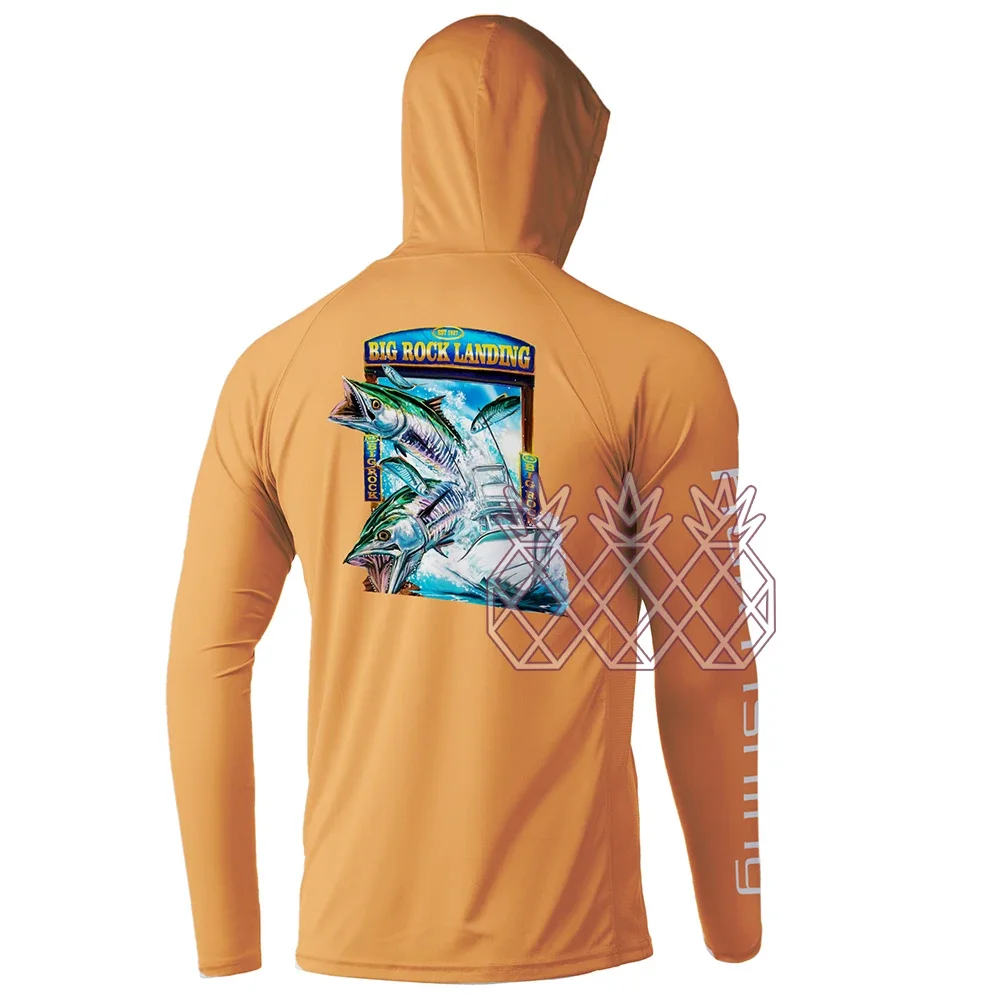 Футболка с капюшоном для рыбалки длинным рукавом