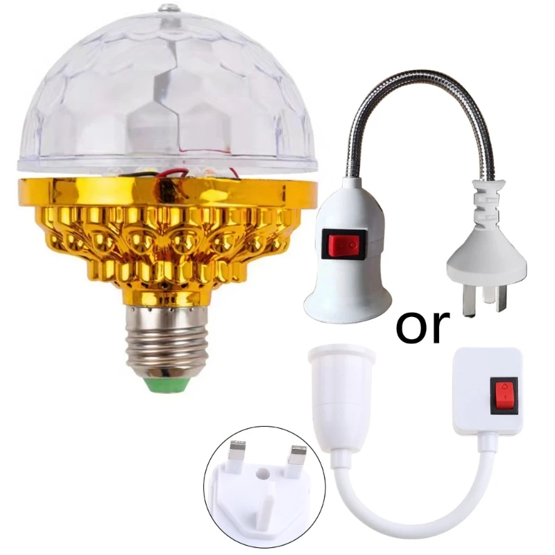

Y1UU E27 Disco Light Bulb RGB Party Lamp Stage Lighting Effect Light for House Party