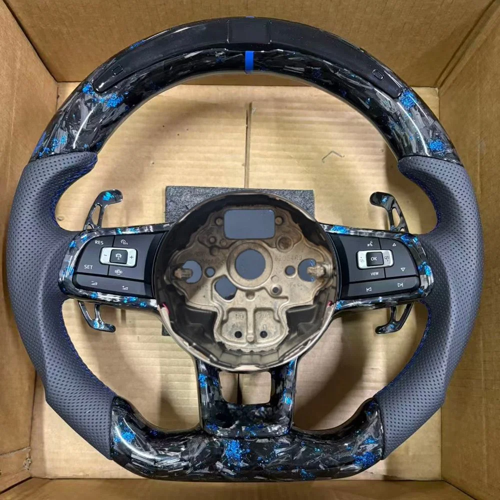 Фото Руль из углеродного волокна для VW Volkswagen Golf 5 6 Golf 7 7.8 R 7R MK5 MK6 MK7 Gti Polo Passat B7 B8 Tiguan CC №1