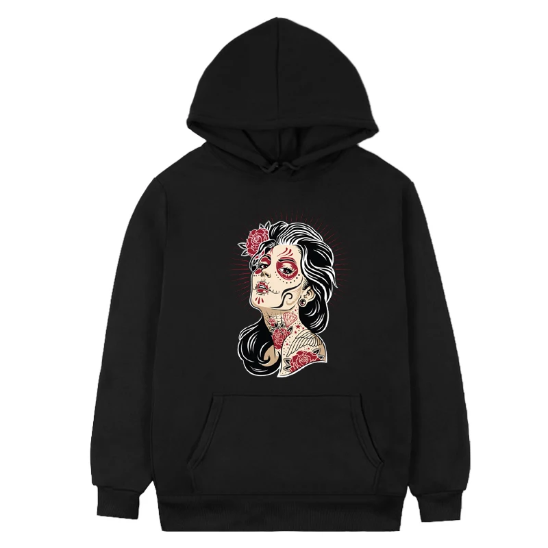 

Sexy Girls Holy Death Mexicana Street Fashion Sweatshirts Tops Style Pair Unique Hipster Novelty Cartoon Trending Student Manga