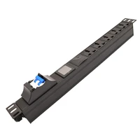 19 inch pdu rack mount socket 4000w universal output network cabinet rack with digital meter surge protection