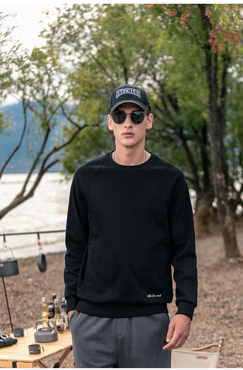 

6227 2022 new trend letter embroidery men autumn capless round neck Sweatshirts men