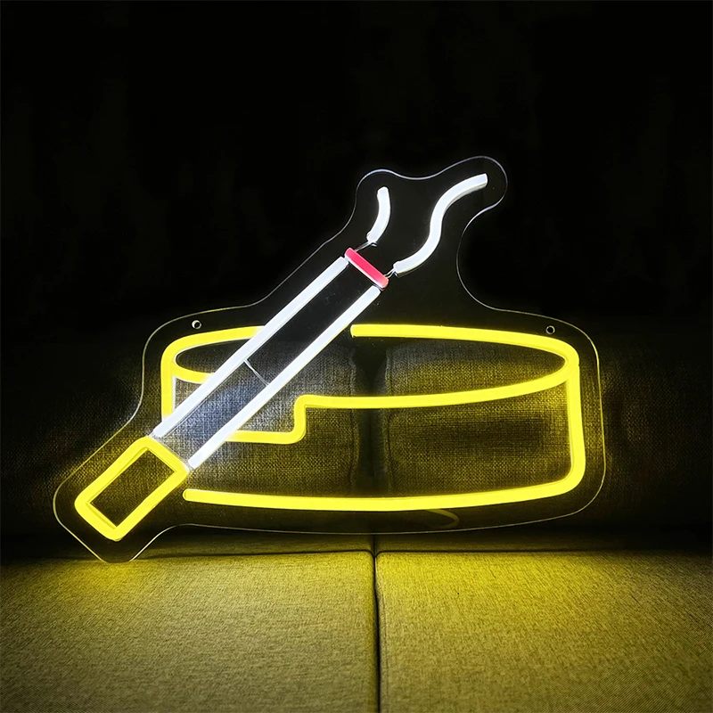 Ashtray and Cigarette Neon LED Design Hanging Neon Sign “15.7x11.8” Smokes Neon Lights for Smoke Shop Bar Pub Man Cave Hip Hop