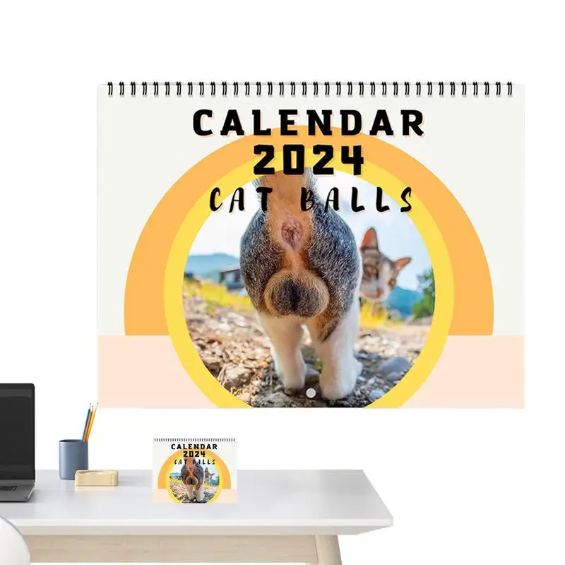 

Календарь для котят 2024, большой календарь для кошек, календарь для милых кошек 2024 ежемесячный настенный календарь, календарь для кошек 2024 для маленького стола