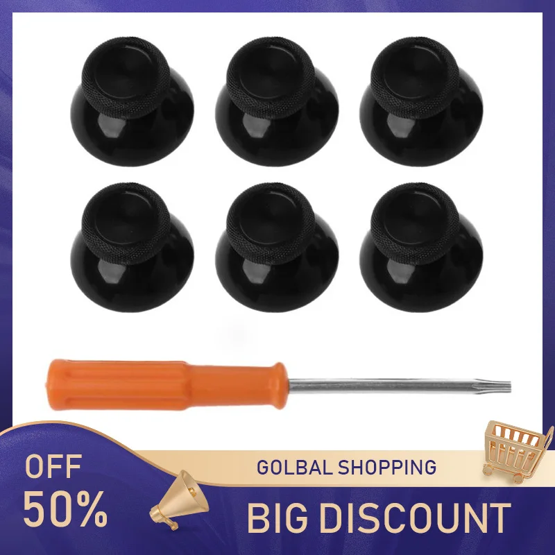 

Аналоговый 3D джойстик, колпачки, отвертка, Набор сменных наборов черного цвета для Xbox One X Elite S контроллер запчасти для ремонта