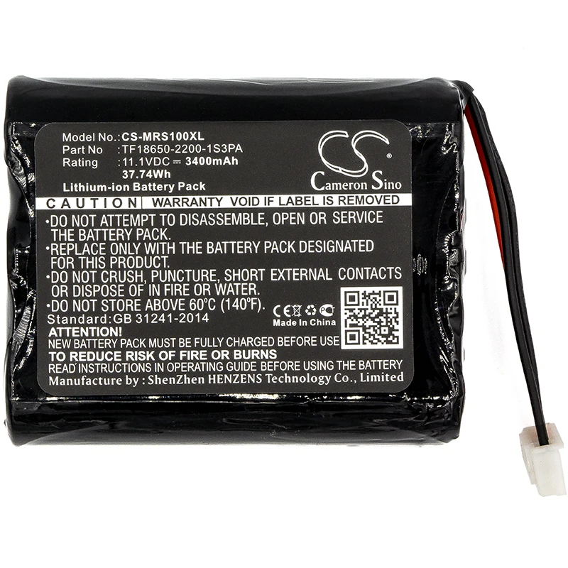 

Аккумулятор CS 3400 мАч для Marshall TF18650-2200-1S3PA Stockwell