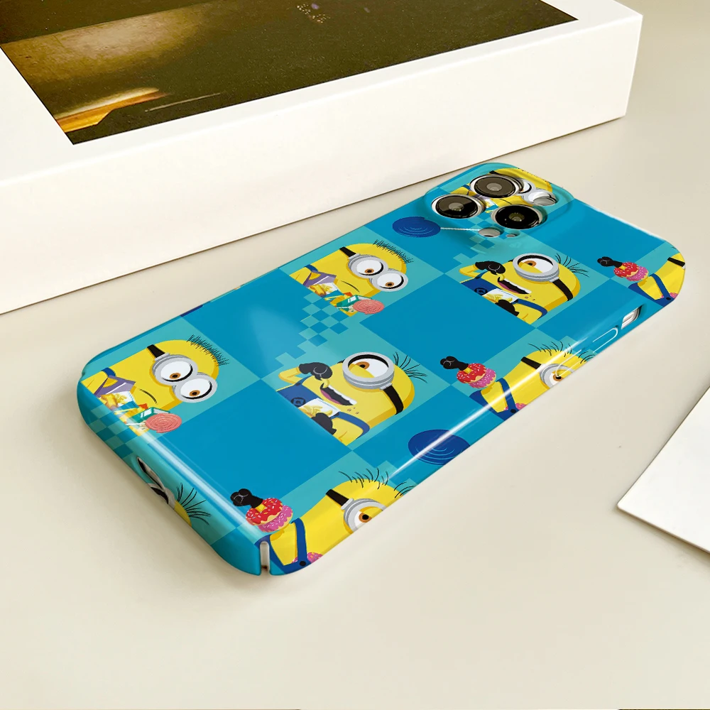 Милый забавный чехол для телефона M-Minions с рисунком из мультфильма для Samsung S 24 25 23 22 Ultra Plus A 04E 5G HD Hard Cover Film Shell (art.: 3920cd7a0331b) - 3920cd7a0331b