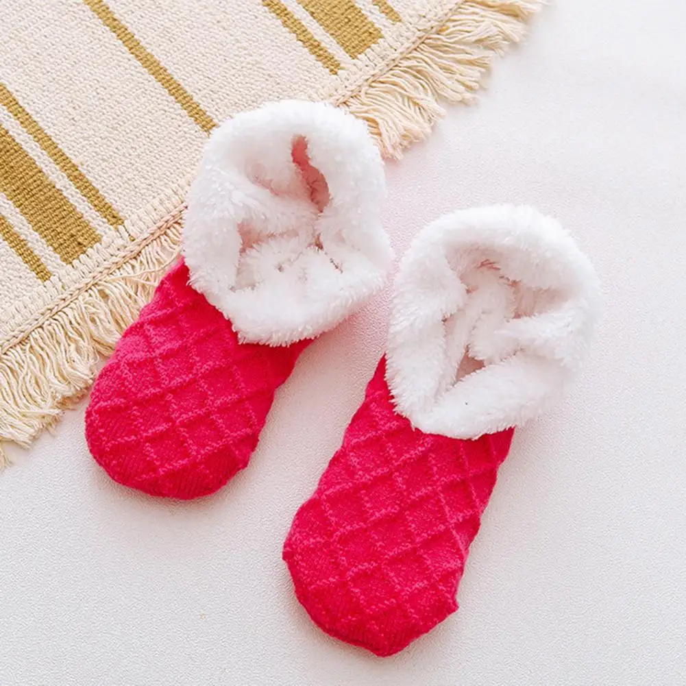 

1 Pair Soft Anti-skid Women Winter Socks Home Socks Thick Foot Protection