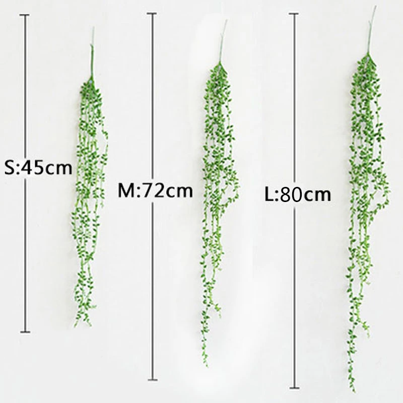 1PCS Simulation Plant Fake Flowers/Green Plants Potted Wall Hanging Decoration Plastic Succulent Beads Lover Tears Plants images - 6