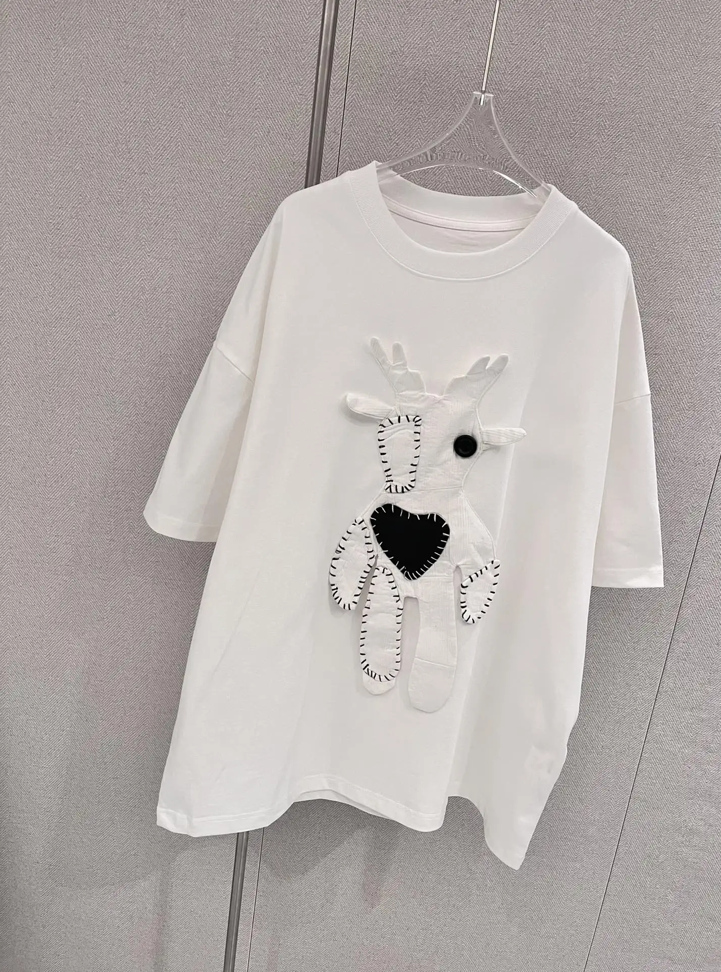 

2022 summer new women's color collage doll T-shirt