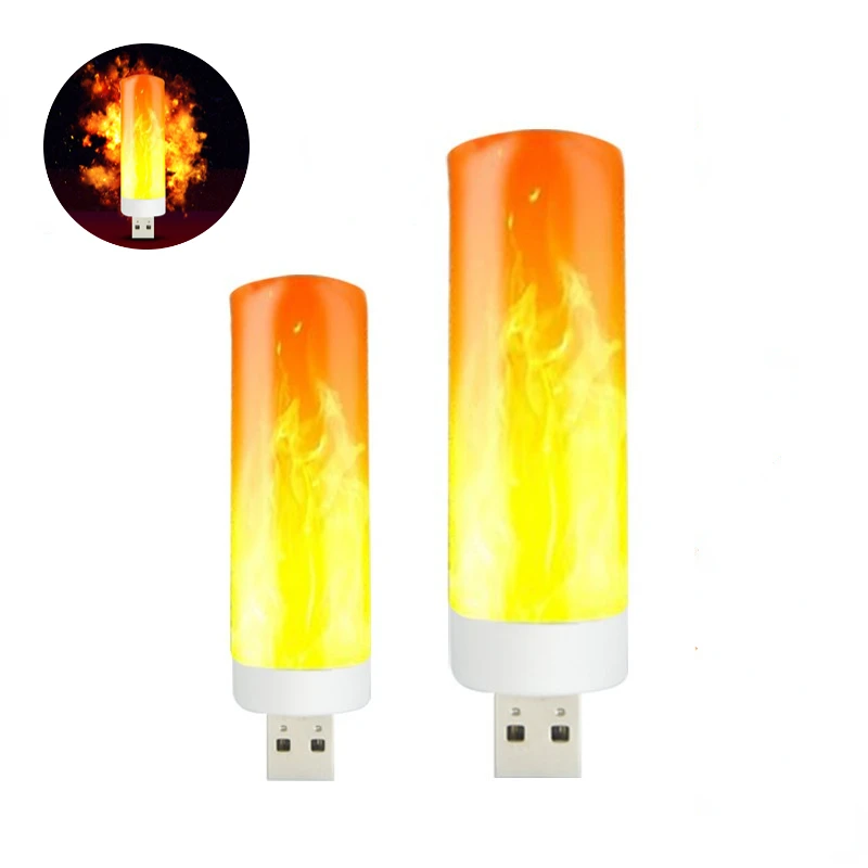 

5V-USB LED Flame Light Bulbs Flameless Tea Lights Candles Flickering Bright Tea Lights For Indoor Outdoor Home Party Decor H2118