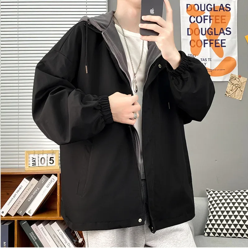 2024 весенне-осенняя новая куртка-илюзор из двух частей мужская универсальная