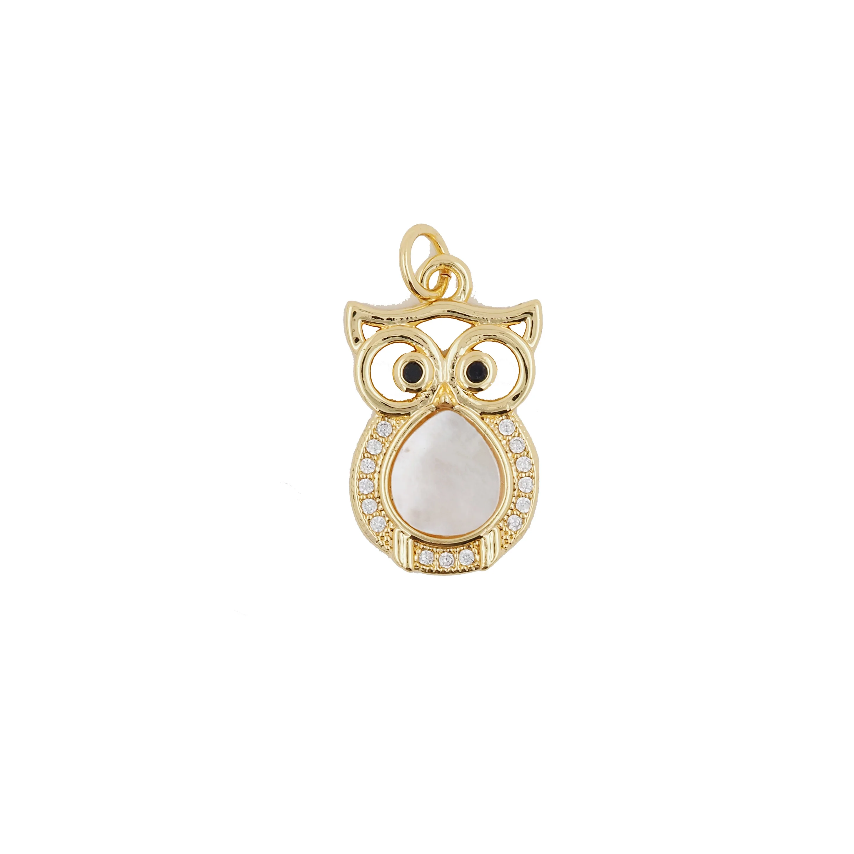 New Gold Plated Shell Owl Pendant Layered Necklace 45cm Sweater Chain Birthday Graduation Gift Collectible Jewelry Heirloom Art