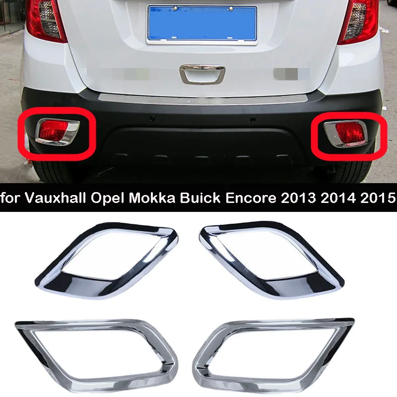 

For Vauxhall Opel Mokka 2013 2014 2015 ABS chrome Front / Rear Fog Lights Fog lamp Cover Trim Car Accessories