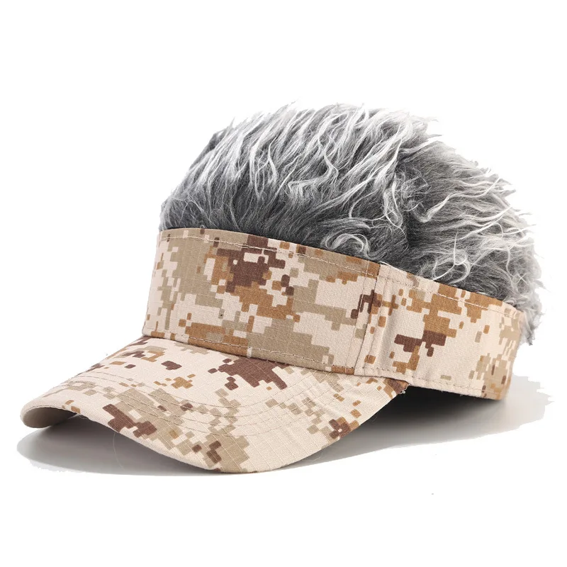 

Мужская камуфляжная кепка с париком, модная повседневная бейсболка для гольфа, регулируемые Снэпбэк кепки, Кепка в стиле хип-хоп