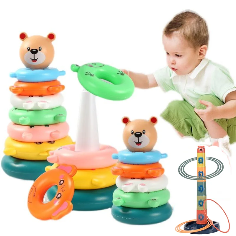 

Stacking Nesting Circle Toy Building Blocks Sensory Toys For Children Baby 6 36 Months Early Educational Stacking Toy