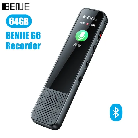 Bluetooth-диктофон BENJIE G6 с динамиком, 8/16/32/64 ГБ, 3072Kbps